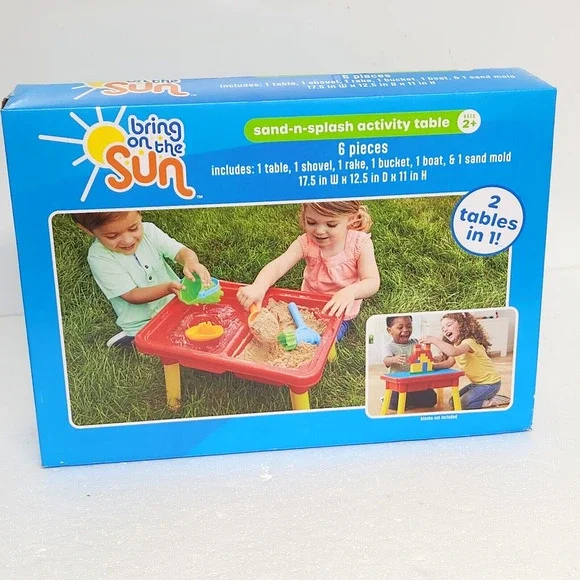 NEW! Bring On The Sun Sand N' Splash Activity Table - Perfect for Backyard Fun - Picture 2 of 5